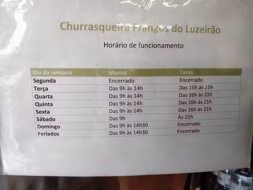 Frangos do Luzeir&atilde;o